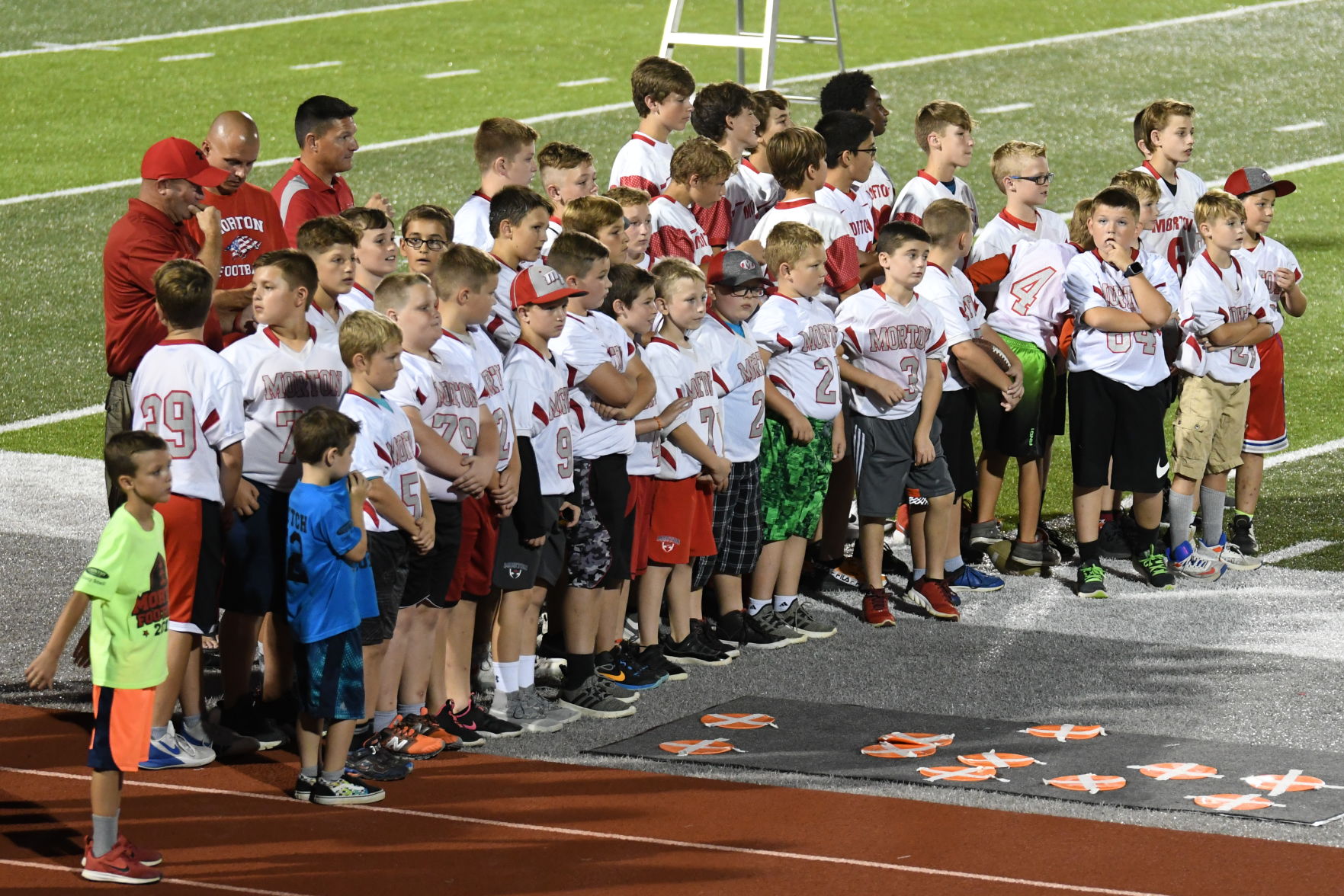 Morton JFL line the field